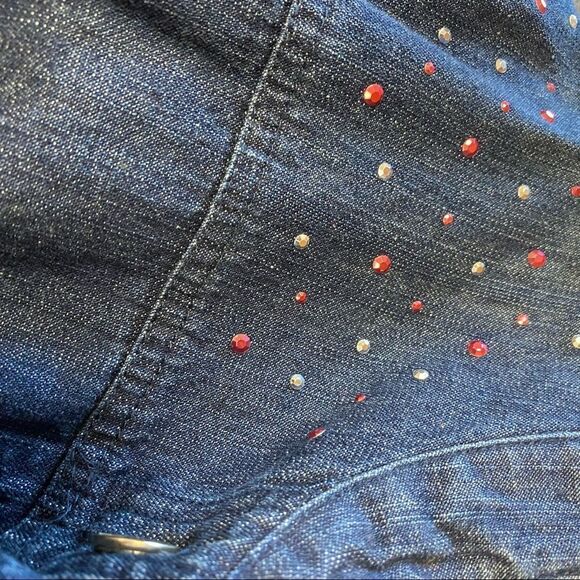 KRAZY KAT Blue Jean Jacket size large - Picture 5 of 7